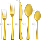 Bestdin 20-Piece Matte Gold Silverware Set, Premium Stainless Steel Flatware Set for 4, Spoons and Forks Set Includes Knife/Fork/Spoon, Nice Gifts for Thanksgiving&Chirstmas.