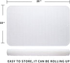 MicoYang Silicone Dish Drying Mat for Multiple Usage,Easy clean,Eco-friendly,Heat-resistant Silicone Mat for Kitchen Counter or Sink,Refrigerator or Drawer Liner Translucent 3XL 28 inches x 18 inches