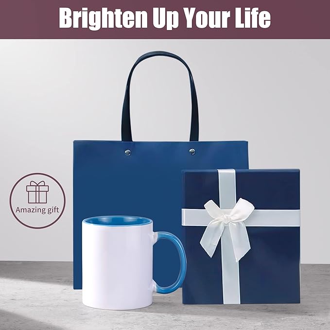 Sublimation Mugs 11 oz Set of 12 Bulk Coffee Mugs with Box Sublimation Cups Tazas Para Sublimar Coffee Cups 6 White and 6 Black