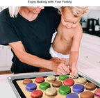 Philorn Silicone Baking Mat Set, 16.5" x 11.42" Macaron Mat, Non-Stick With Tools, 2 Pack Food Safe, Reusable for Oven, Cookie, Bread