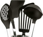 All-Clad Specialty Stainless Steel with Nylon Head Kitchen Gadgets 4 Piece Tool Set with Caddy Kitchen Tools, Kitchen Hacks Silver