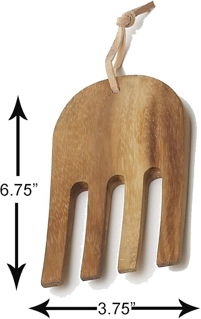 Woodard & Charles Acaica Wood 12" x 5" Serving Bowl Set with Serving Hands, 3 Piece Set ★★PACK OF 4★★