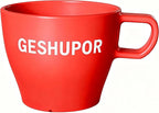 10 oz Coffee Cups Eco-Friendly, Shatter-Resistant Mug with Hanging Ears | Thickened Porcelain-Like Material | Suitable for Both Commercial and Home use(6-pack)(Red)