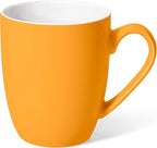 Urbanstrive 16 oz Large Coffee Mugs Set of 6 Ceramic Coffee Mug White Coffee Cups Tea Cups Idea Gift for Women Men House Warming Gifts New Home Office, Orange 6 Pack