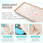 SIKADEER Silicone Under Sink Mats for Kitchen Waterproof 34" x 22", Raised Edge Cabinet Protector Shelf Liner, Bathroom Organizers and Storage Boot Tray Pet Mat