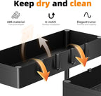 Simple Trending 2-Tier Under Sink Organizers and Storage, Multi-Purpose Pull-Out Storage Organizers, Stackable Cabinet Organizer Shelf for Kitchen, Bathroom, Black, 3 Packs