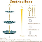 BACUTHY 3 Tier Cupcake Stand Holder, Plastic Cup Cake Stand Tower with Tiered Serving Tray for Cupcakes, Donuts, Fruits and More (Green)