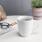 Mfacoy White Coffee Mugs Set of 4, 16 Ounce Mug with Handles, Ceramic Coffee Cups, Porcelain Mugs Sets, Large Coffee Mugs for Coffee, Tea, Hot Cocoa, Milk, Microwave and Dishwasher Safe