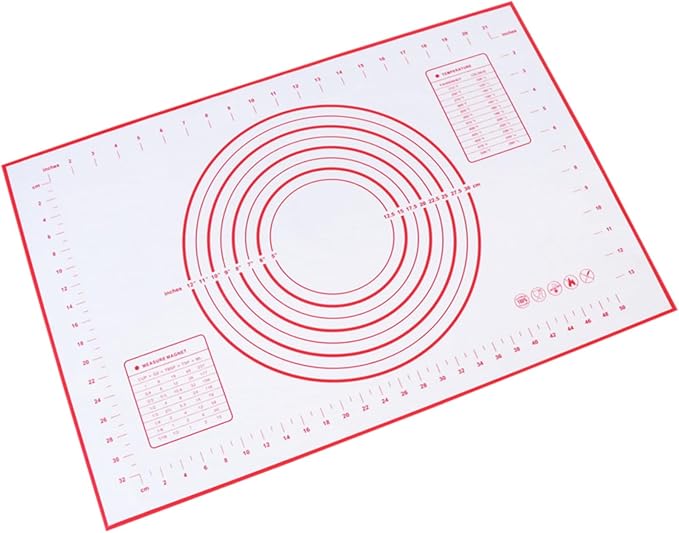 24x16 Inch Extra Thick Silicone Baking Mat with Measurements | Non-Slip, Reusable & Non-Stick – Perfect for Cookies, Bread, Pastry & Baking Essentials