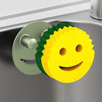 Kontoyo Sponge Holder for Kitchen Sink,Sink Caddy Organizer with Suction Cup Installation for Kitchen/Bathroom, Self Draining,Sponge Caddy for Holding Smiley Sponges-Green