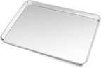 17.5 Inch Baking Sheet Pan, Joyfair Stainless Steel Cookie Sheet Toaster Oven Tray, Professional Bakeware for Cookie/Bacon/Bread, Rolled Rim & Mirror Finish, Rust Resistant & Dishwasher Safe