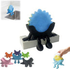 Smiley Face Sponge Holder – Sponge Holder for Kitchen Sink Hanging, Funny Sponge Holder, No Tools Installation, Spac-Saving & Quick Drying Sponge Storage Organizer (Black)