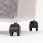 Amazon Basics 3-Piece Airtight Pet Food Storage Container Combo with Scoop, BPA Free, Removable Wheels, 33 QT + 12 QT