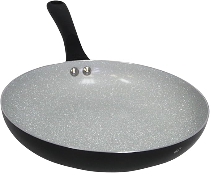 IMUSA 9.5" Premier Ceramic Nonstick Fry Pan with Cool Touch Handle, Matte Black