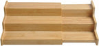 JinDoWin Spice Rack Organizer For Cabinet, Spice Organization For Cabinet, Spice Rack For Countertop,15.7 Inch Adjustable Seasoning Organizer Spice Organizer (2 Pack, Medium)