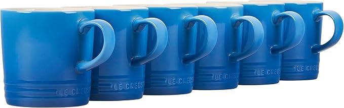 Le Creuset Stoneware Set of 6 London Mugs, 12 oz. Each, Marseille