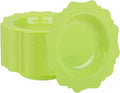 COLOSUS 60 Pack Lime Green White Plastic Bowls, 12 oz Disposable Soup Bowls, Premium Plastic Dinner Bowls,Heavy-duty Dessert Salad Bowl for Party, Wedding, Dinner