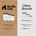 GORILLA GRIP BPA-Free Reversible Kitchen Cutting Board Set of 3, US Designed, Nonporous, Juice Grooves Catch Liquid, Slip Resistant Border, Dishwasher Safe, Durable Large Food Chopping Boards, Black