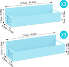 6 Pack Magnetic Spice Storage Rack Organizer for Refrigerator and Oven, Blue Fridge Organizers and Storage