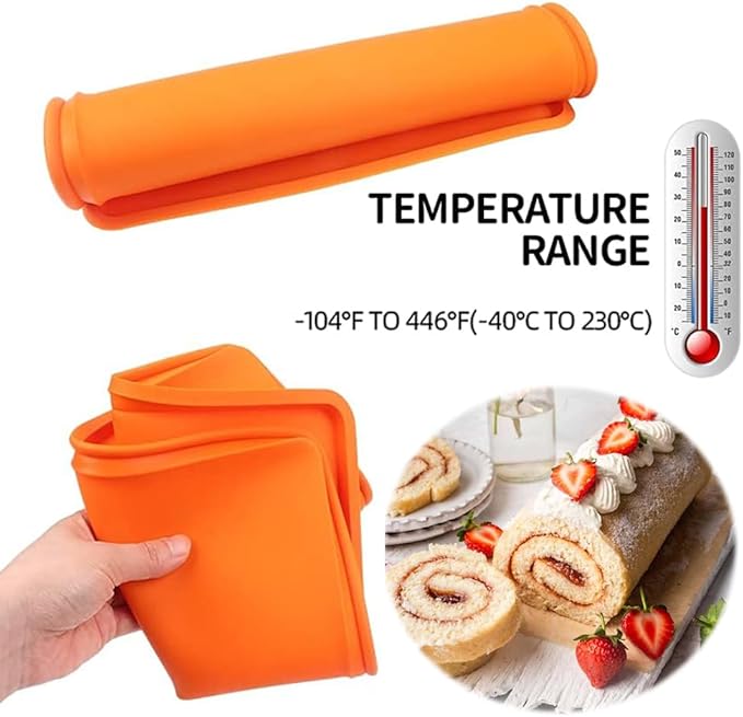 2 pcs Swiss Roll Cake Mat Pad Baking Tool Pastry Tools Silicone Nonstick Baking Rug Mat Silicone Mould