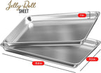 Eatex Aluminum Baking Sheet Set, 10" x 15" Jelly Roll Pan, Nonstick Cookie Sheets