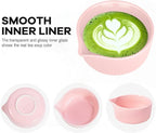 Traditional Matcha Bowl with Spout, Ceramic Matcha Tea Bowl (Chawan), Matcha Mixing Bowl for Whisking Matcha, Pink