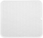 MicoYang Silicone Dish Drying Mat for Multiple Usage,Easy clean,Eco-friendly,Heat-resistant Silicone Mat for Kitchen Counter or Sink,Refrigerator or Drawer Liner White 2XL 24 inches x 18 inches