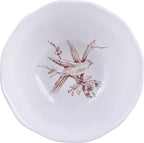 222 Fifth Adelaide Brown on White 12-Piece Dinnerware Set – Service for 4, Big Dinner Plates and Bowls Sets,Durable Porcelain, Microwave and Dishwasher Safe, for Everyday Dining & Entertainment