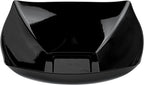 Restaurantware Moderna 32 Ounce Fancy Plastic Bowls 10 Square Disposable Salad Bowls - Durable Heavy-duty Black Plastic Bowls For Warm And Cold Foods