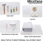 MicoYang Silicone Dish Drying Mat for Multiple Usage,Easy clean,Eco-friendly,Heat-resistant Silicone Mat for Kitchen Counter or Sink,Refrigerator or Drawer Liner White 3XL 28 inches x 18 inches