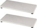 NiuYichee 2 Pcs Water Absorbing Stone Trays, Kitchen/Bathroom Sink Soap Dish, Diatomite Tray Used for Hand Soap & Cosmetic Bottles in The Modern Home, 4" W x 8.3" L, White