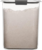 Rubbermaid Brilliance Food Storage Container, 16-Cup, Airtight | Clear/Grey | For Pantry Organization | Pack of 2