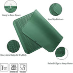 MicoYang Silicone Dish Drying Mat for Multiple Usage,Easy clean,Eco-friendly,Heat-resistant Silicone Mat for Kitchen Counter or Sink,Refrigerator or Drawer Liner Green 3XL 28 inches x 18 inches