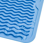 MicoYang Silicone Dish Drying Mat for Multiple Usage,Easy clean,Eco-friendly,Heat-resistant Silicone Mat for Kitchen Counter or Sink,Refrigerator or drawer liner Lichen BlueL L 16 inches x 12 inches