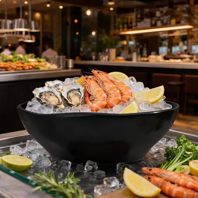 9'' Serving Bowls for Dining Table,42oz Deep Bowl for Soup, Cereal, Ramen, Pasta, Salad, Dishwasher & Microwave Safe, Easy Clean