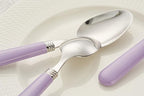 ANNOVA Stainless Steel Colorful Tableware Kitchen Flatware Set Utensils, Includes Dinner Knives, Forks, Spoons, Salad Forks & Dessert Spoons, Modern Rounded Shape (Lilac, 20 Pieces)