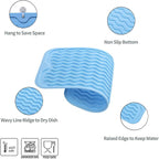 MicoYang Silicone Dish Drying Mat for Multiple Usage,Easy clean,Eco-friendly,Heat-resistant Silicone Mat for Kitchen Counter or Sink,Refrigerator or Drawer Liner Light Blue S 12 inches x 6 inches