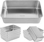8 Pack Stainless Steel Loaf Pan 8.5 x 5.5 Inch Banana Bread Pan for Homemade Bread Loaf Pans for Baking Bread Tin Sourdough Bread Baking Pan Metal Sandwich Loaf Bread Pans for Meatloaf, Cake