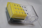 AMUONTY Sponge Holder for Kitchen Sink Suction,Plastic Sink Brush Sponge Caddy Sink Organizer-(5.7" x 2.4" x 3.1"),Clear