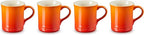 Le Creuset Stoneware Set of 4 Mugs, 14 oz. each, Flame
