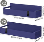 4 Pack Magnetic Spice Rack Organizer for Refrigerator and Oven, Dark Blue Fridge Organizers and Storage for Kitchen