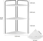 Forest Angle Bathroom Counter Organizer,Countertop Organizer,Vanity Organizers,Bathroom Storage,Bathroom Sink Caddy,Counter Shelf,Corner Counter,Corner Shelves(Black-White Marble)