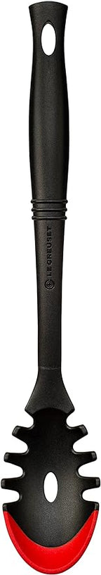 Le Creuset Revolution Bi-Material Pasta Spoon, 14" x 2.5", Cerise