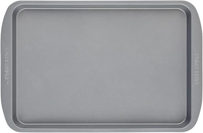 Farberware GoldenBake Nonstick Bakeware Cookie/Baking Sheet Pan Set, 2 Piece, Gray