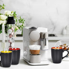 Lifecapido Set of 6 Modern Black Ceramic Coffee Mugs, 16 Ounce Capacity, Perfect for Home Use