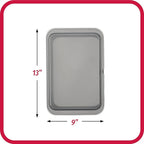 GoodCook Set of 2 Nonstick Steel 13" x 9" Cake Baking Pans with Covers,Gray,(Pack of 6)