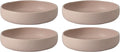 Bloomhouse - Two Time Oprah's Favorite Things Winner - Corsica Clay 4-Piece Meal and Pasta Bowl Set – Prosecco Blush Pink Stoneware for Dinner, Serving & Everyday Use
