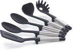 Joseph Joseph Elevate 5-piece Silicone Kitchen Utensils Carousel, BPA Free, Heat Resistant Non Stick Utensil Set, Weighted Stainless Steel Handles