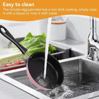 Nonstick Frying Pan 4.9 Inch(12.5cm) Round Egg Pan One Egg Fry Pan Egg Pancake Maker Omelet Mini Dishwasher Safe Cookware Small Egg Skillet, PFOA Free, Portable Pan for Stove Gas Induction Hob