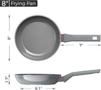 Sanho 8 Inch Frying Pan Nonstick, Ceramic Coating PTFE & PFOA Free Skillet, Induction Compatible & Dishwasher Safe Cookware for Healthy Daily Cooking